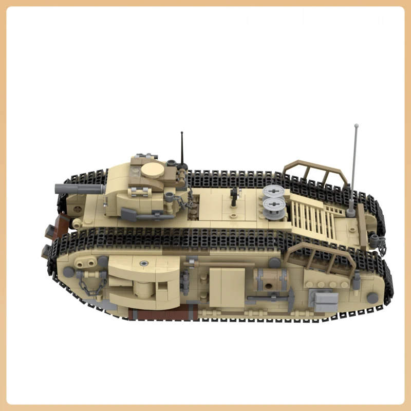 

Военная серия фильмов, гусеничный автомобиль Hatay, тяжелый танк MOC, строительный блок WW1, Mk VIII, модель танка, кирпичи, игрушки, подарки для детей