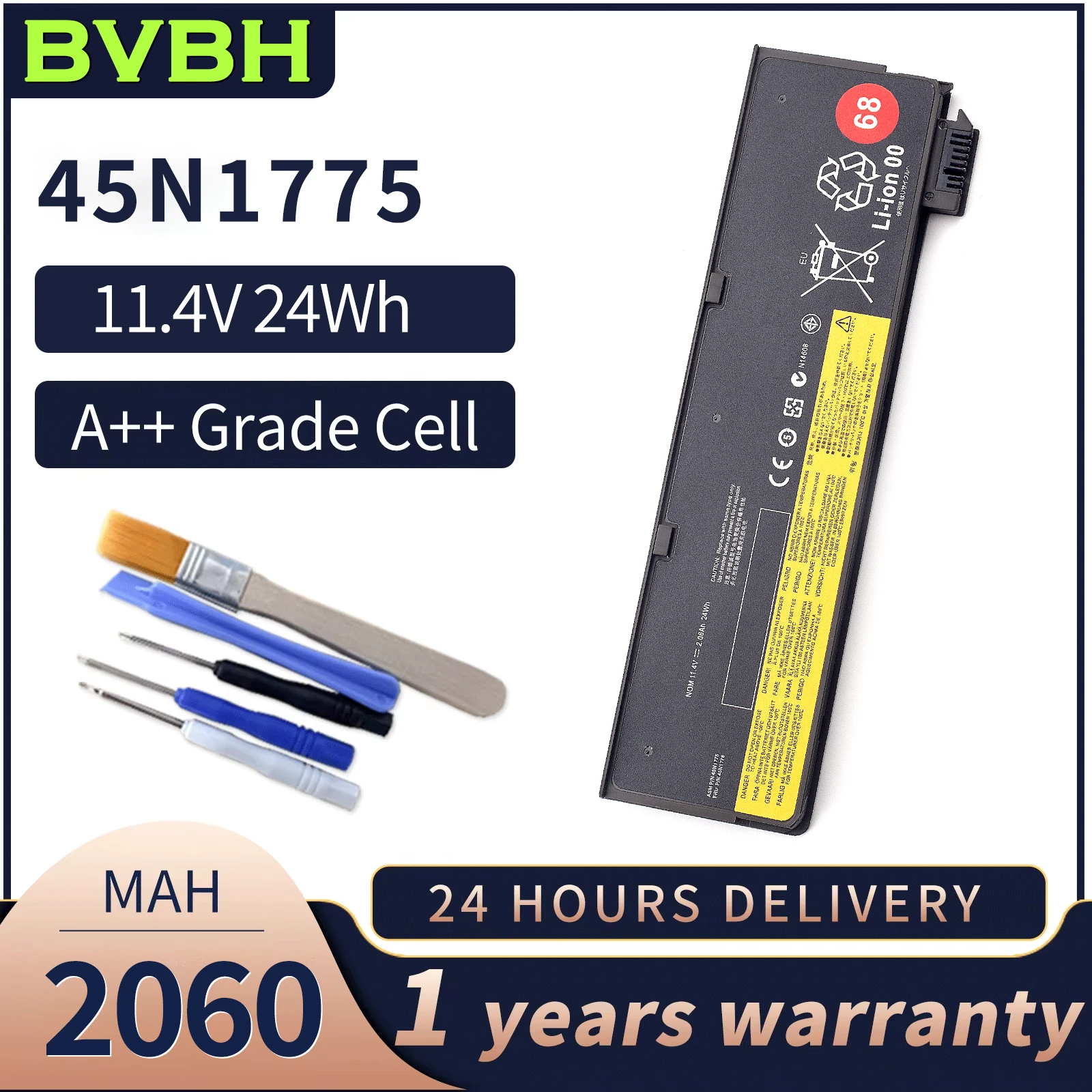 

BVBH 45N1775,X240-3C-68,45N1776 Laptop Battery T450,T450S For Lenovo ThinkPad T440,T440S Series
