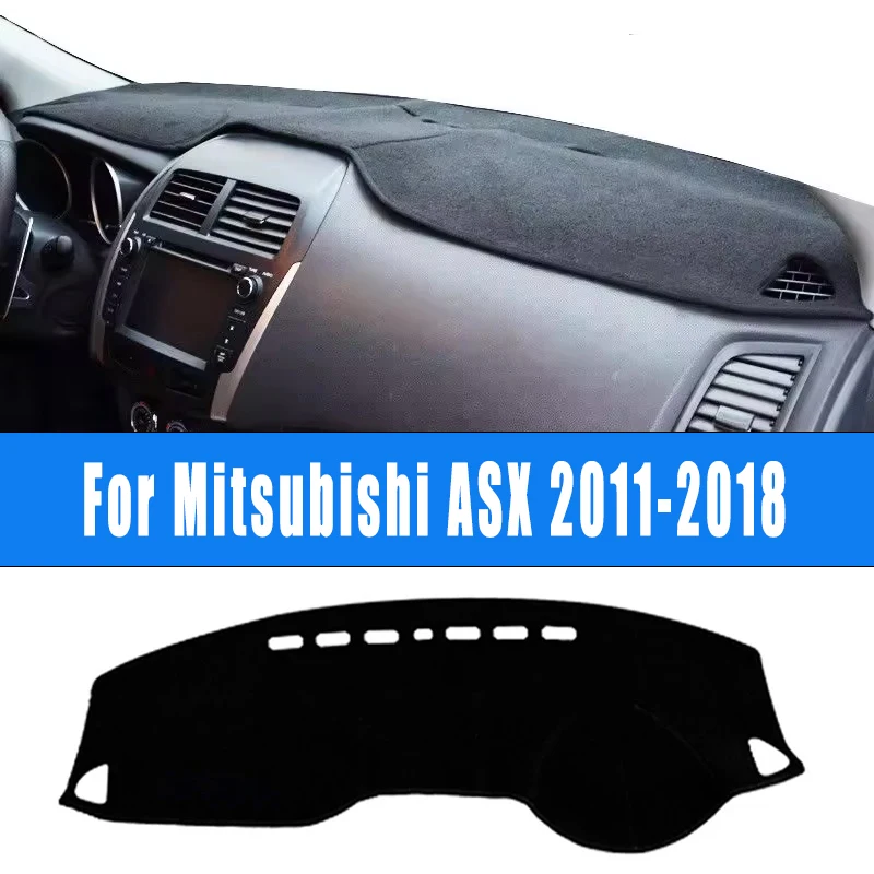 Para Mitsubishi ASX 2011-2018 alfombrilla para salpicadero de coche cubierta de tablero almohadilla personalizada antideslizante capa parasol accesorios 2017 2016 2015 2014 2013