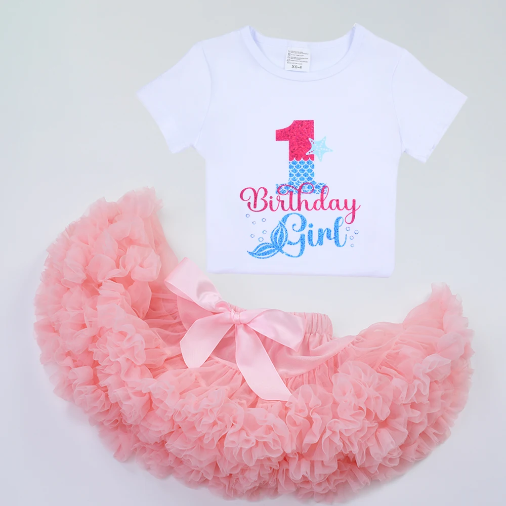 

Princess Frist Birthday Outfit Baby Girl One Year T-shirt Pink Cake Smash Tutu Skirt 1st Birthday Baby Girl Dress Party Clothes
