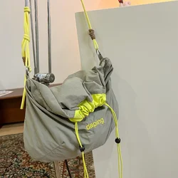 Fashionable Women Shoulder Bags Versatile Drawstring Crossbody Bag Nylon Lightweight Handbag Sports Bags Travel Bags Сумка Bolsa
