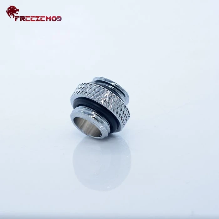 FREEZEMOD HDS-DT10B Mini Double Male Adapter Fitting Dual G1/4" Thread Connection External MOD Computer pc water cooler