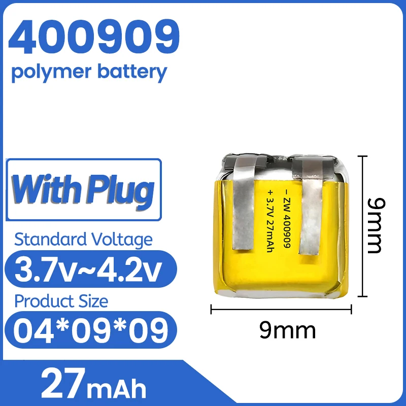 5PCS 3.7V 501010 501012 401010 401012 400909 Polymer Lithium Battery For I7 I8 I9 I10 I12 TWS Earphone Headset MP3 MP4 Toy GPS