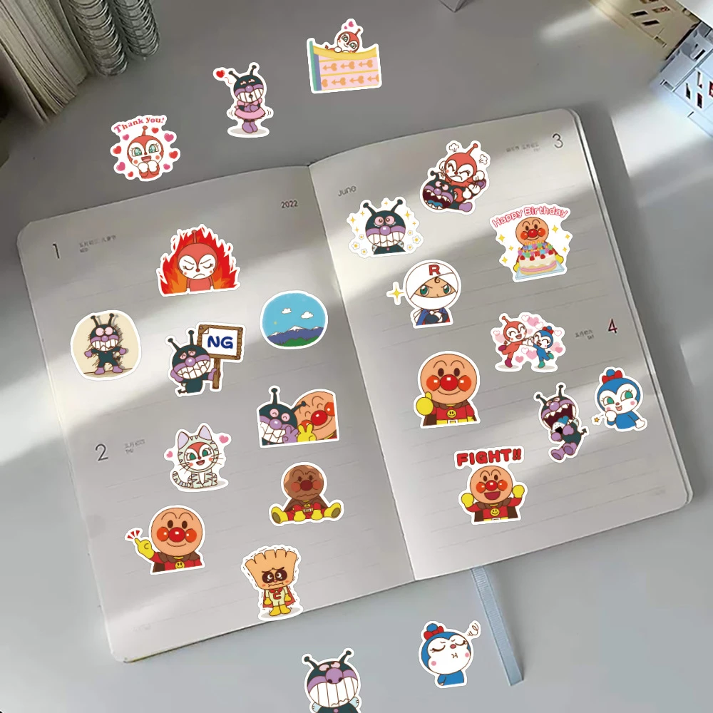 10/30/50/120 Stuks Anpanman Cartoon Stickers Anime Stickers Speelgoed Waterdicht Diy Koffer Skateboard Laptop Telefoon Auto Schattige Diy Sticker