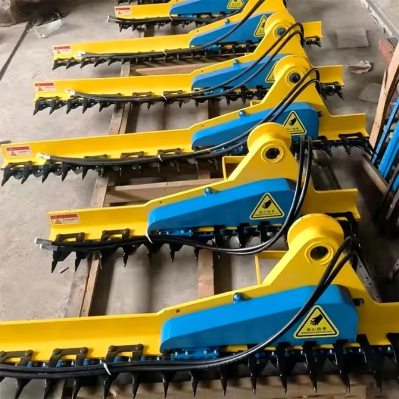 New Hydraulic Hedge Trimmer Cutter with Motor for 1-12 Ton Excavators-High Efficiency Farm & Garden Maintenance Attachment