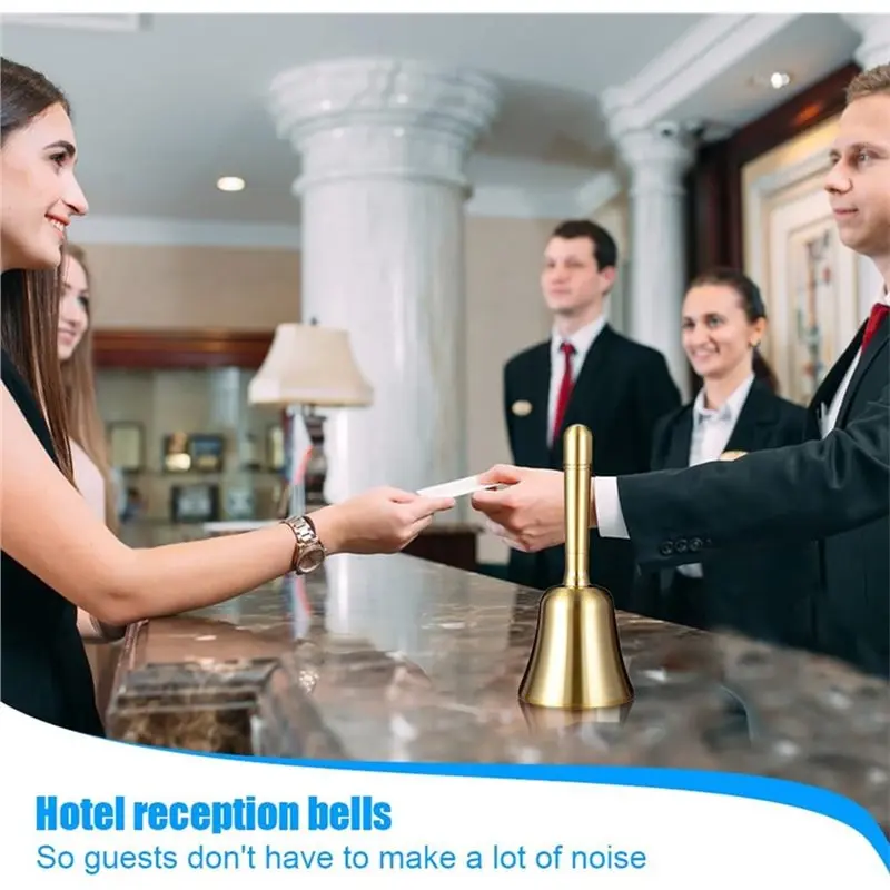 ABUL-جرس الاستقبال للمدرسة والكنيسة وعيد الميلاد - جرس يدوي كلاسيكي، متعدد الوظائف، جرس وجبة عالي الصوت، جرس طاولة #4