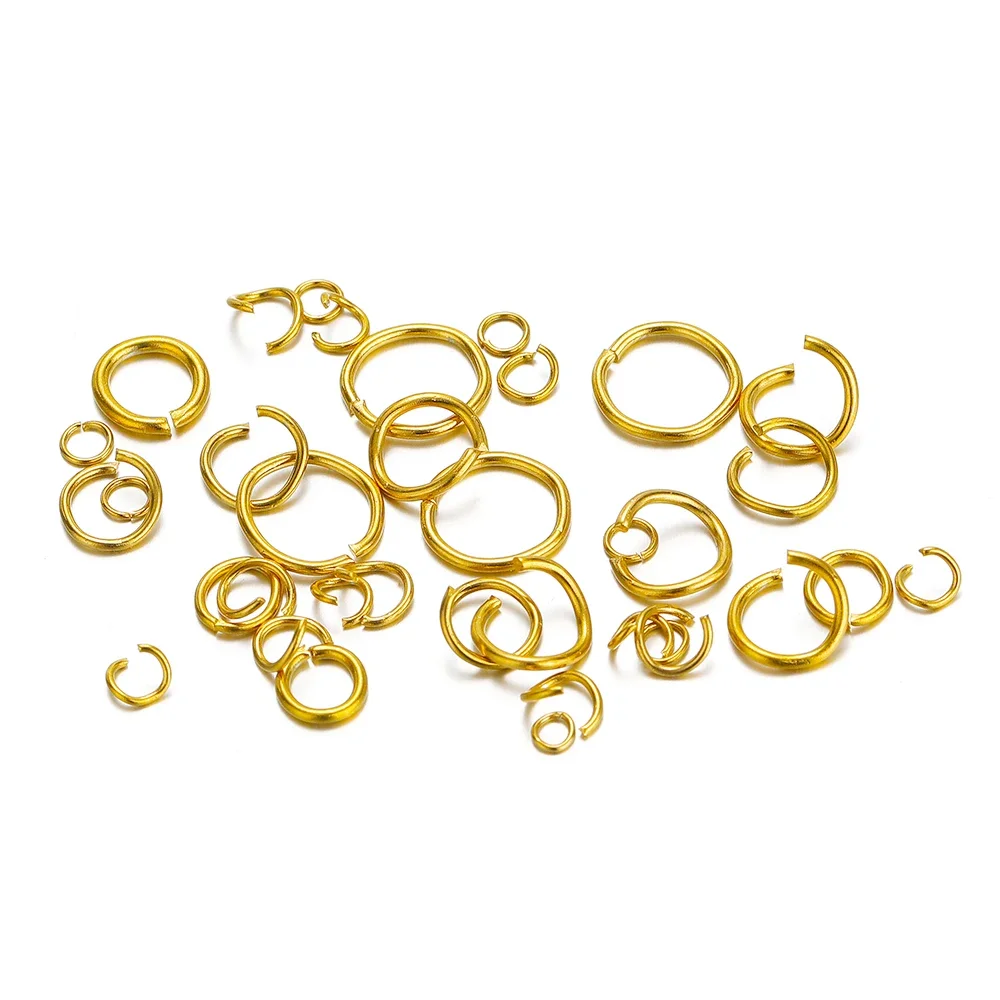 100-200pcs Stainless Steel Open Jump Rings Split Rings Connectors for Diy Jewelry Finding Making Accessories Wholesale Supplies