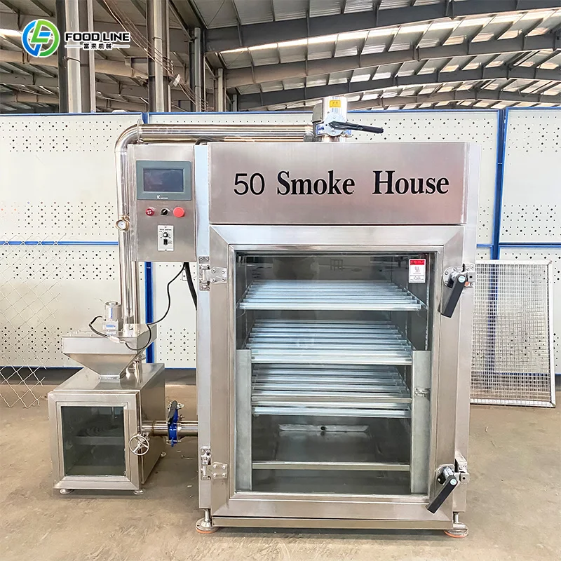 Meat Smoker Oven Heavy Duty Stainless Steel Cooker For Bacon Sausage Processing Small Factory  Customized