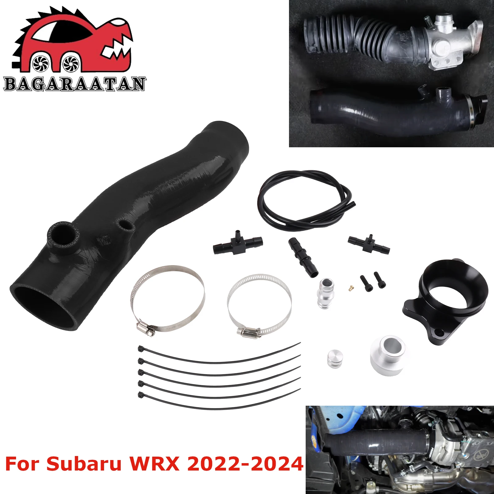 

Silicon Hose Turbocharger Inlet Intake 3" with Nozzle High Performance For Subaru WRX 2022-2024