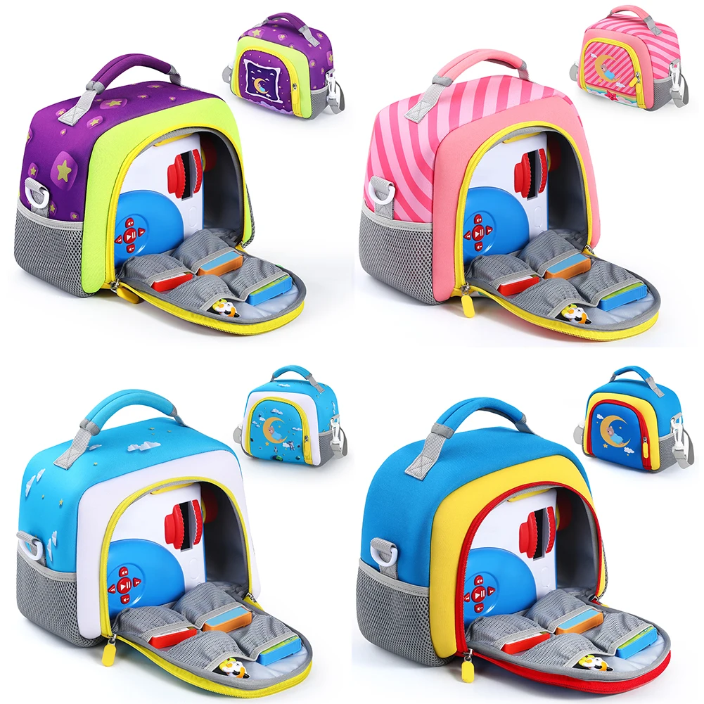 Сумочка с боковым сетчатым карманом и двойной молнией для Yoto Player (3-го поколения) Музыкальный плеер для стартового набора аудиоплеера Toniebox