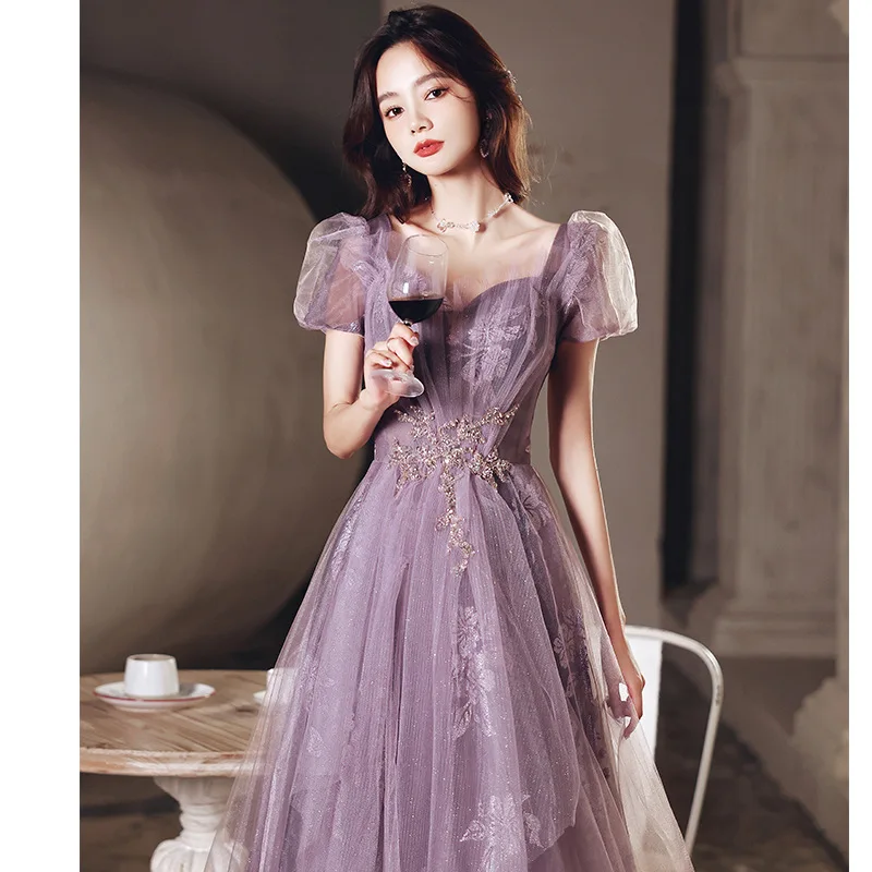 Novelty Fairy Prom Party Dress Sexy Ball Gown Dress Maxi Cheongsam Exquisite Qipao Bandage Flower Sleeve Buttery Vestidos