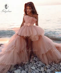Pink Beach Wedding Flower Girl Dresses Kids Party Girls Pageant Dress Birthday Gowns Photoshoot for Girls