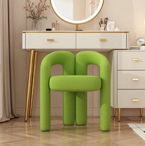 Custom Modern Minimalist Bedroom Makeup Chair Dressing Stool Backrest Chair Stool Makeup Stool