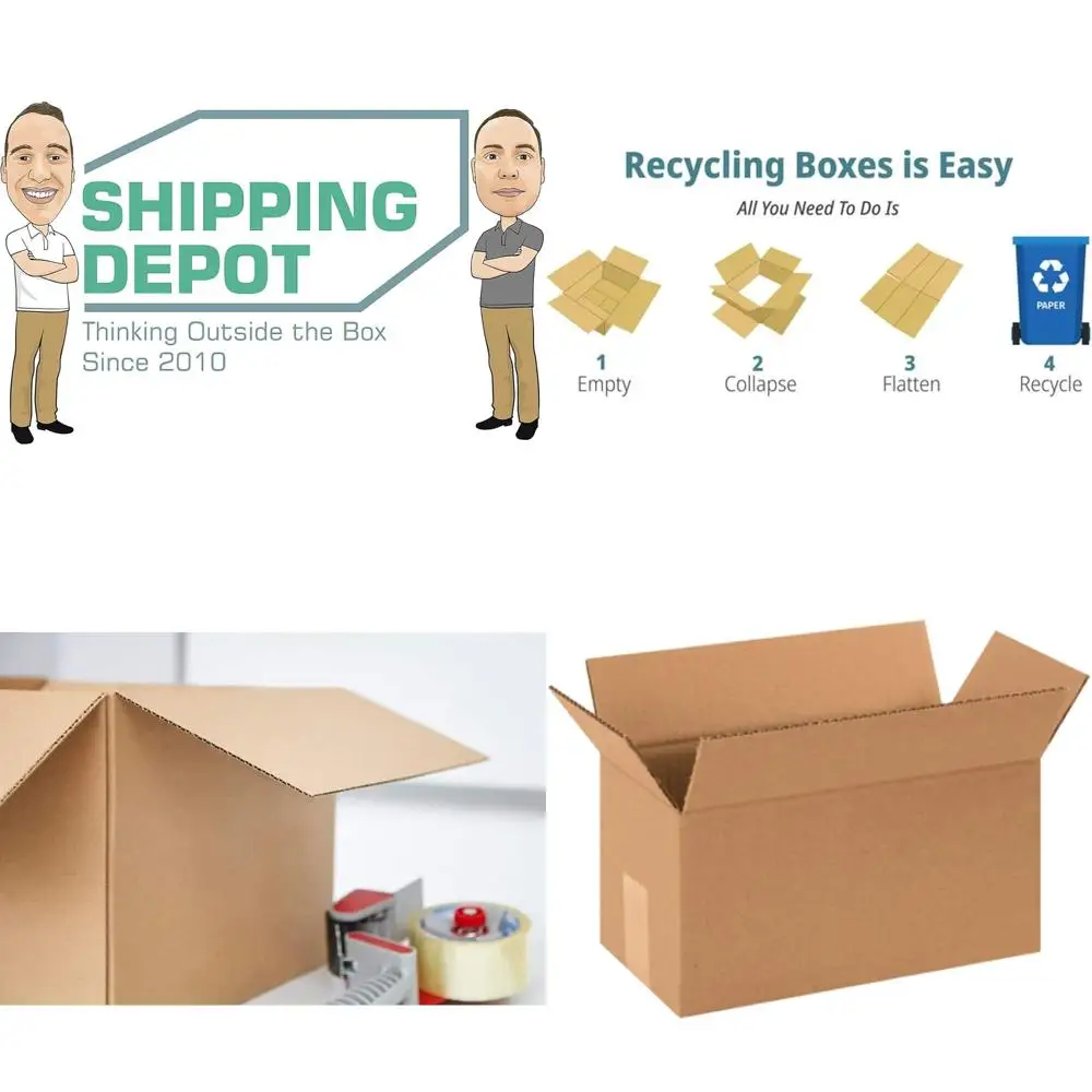 

Набор из 100 гофрокартонных коробок 12x6x6 дюймов для доставки, упаковки и переезда