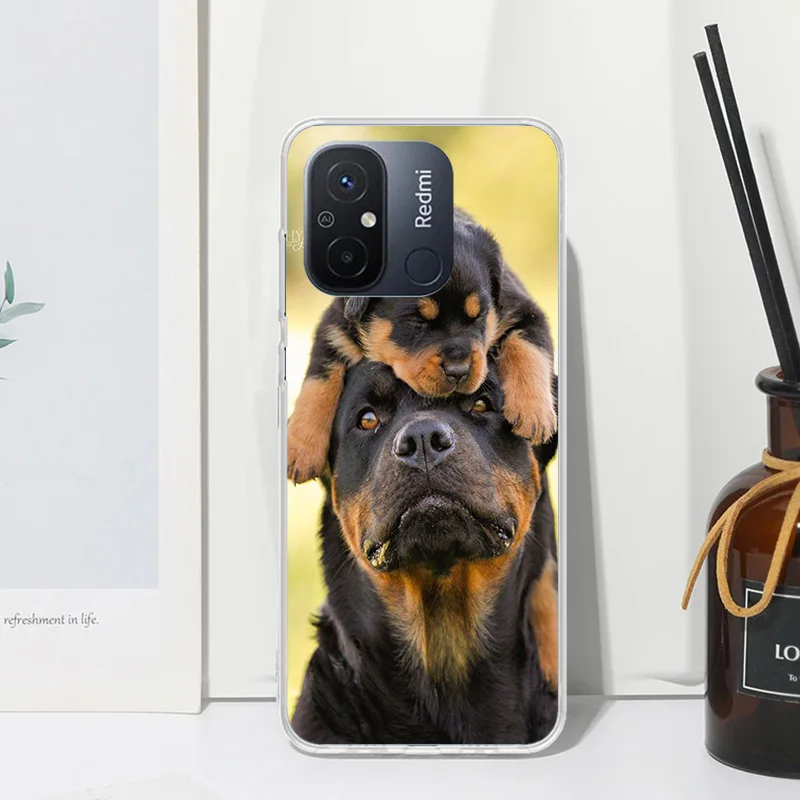 Rottweiler Dog Phone Case For Xiaomi Redmi 12C 12 10C 10A 10 9C 9A 9T 9 8A 8 7A 7 6A 6 Pro K70 K40 K20 Fundas Back Cover