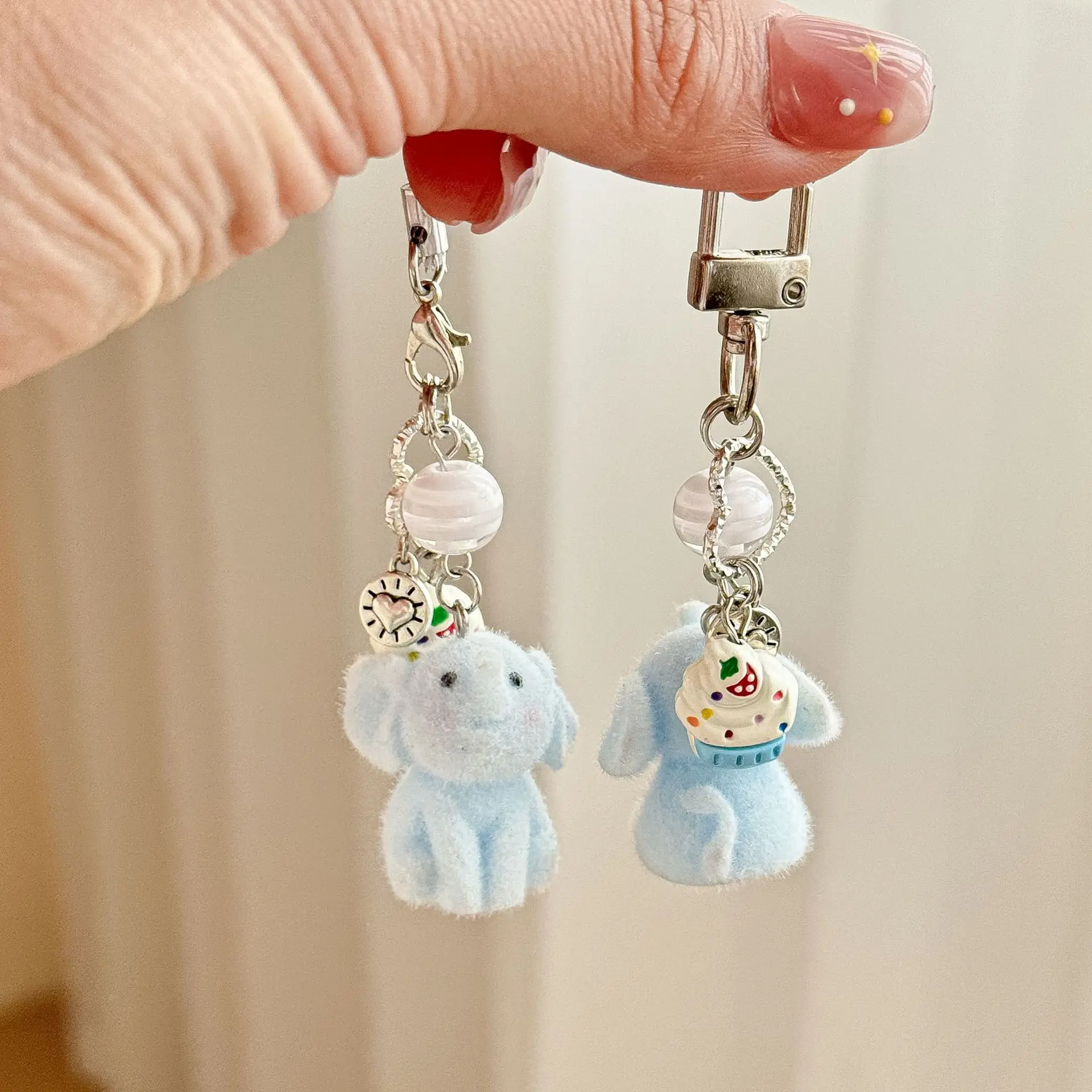 

Ремешок с мультяшным животным, милый синий слон, ремешок для телефона в корейском стиле для iPhone, чехол, школьный брелок, украшение, кулон