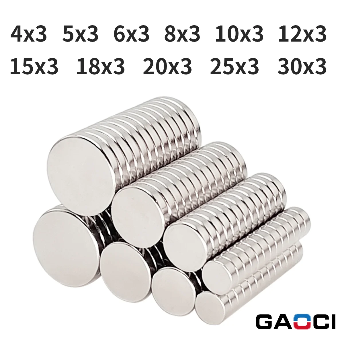 Super Strong Magnet 4x3/5x3/6x3/8x3/10x3/12x3/15x3/20x3/25x3/30x3mm  Round Magnetic NdFeB Neodymium magnet Powerful Disc imanes