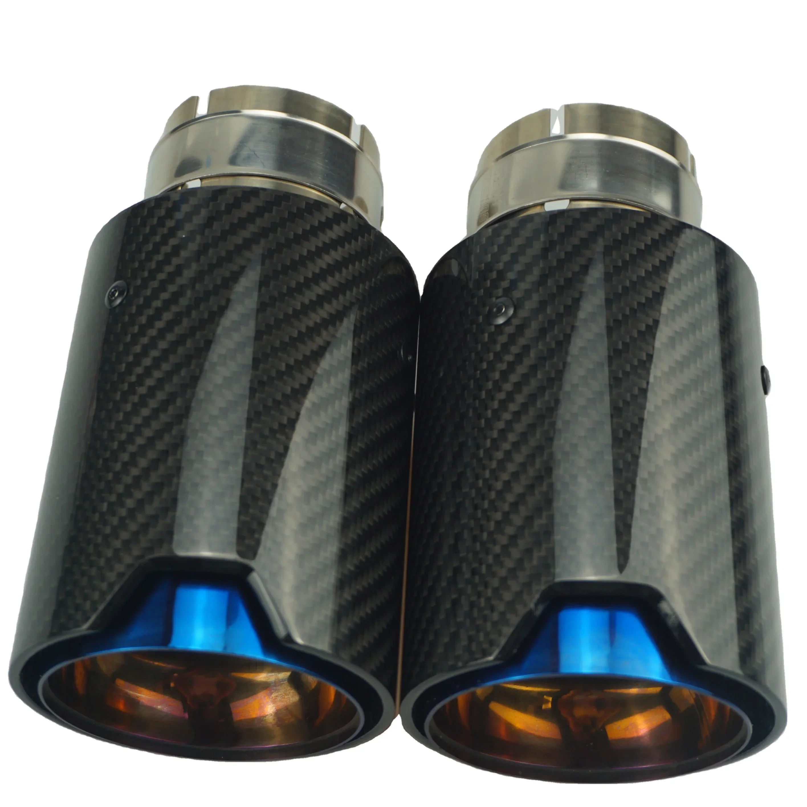1PCS M Performance Burnt Blue Inner Pipe carbon fiber stainless steel with good design exhaust tips for car muffler pipe modific