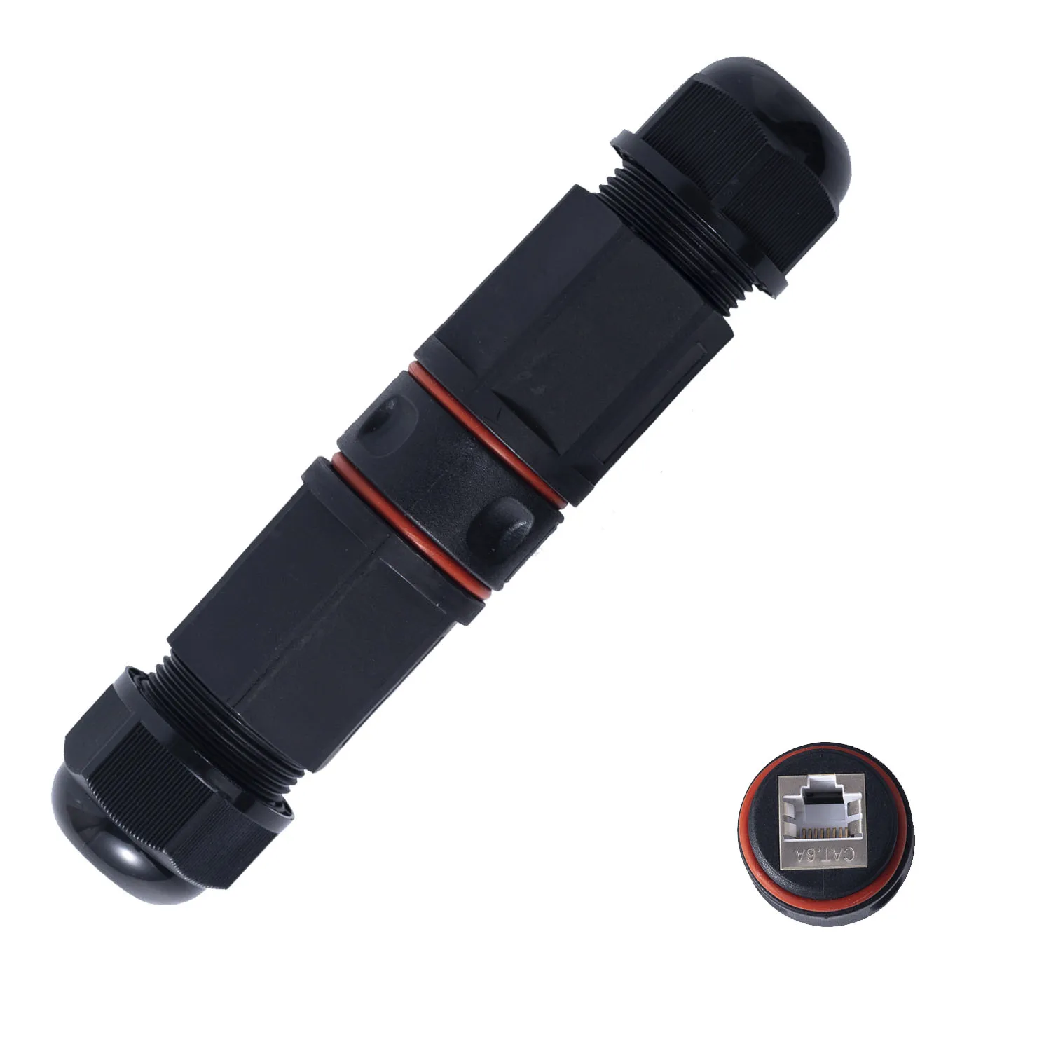 1Piece RJ45 Connector Outdoor Waterproof Female To Female Port Network LAN Splitter Transfer Head Adapter Coupler CAT5e CAT6