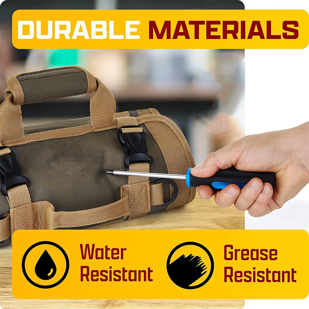 Professionele Multi-Pocket Opgerolde Draagbare Opbergtas Gerolde Multifunctionele Hardware Gereedschapstas Waterdichte Tas Voor Tang Sleutel