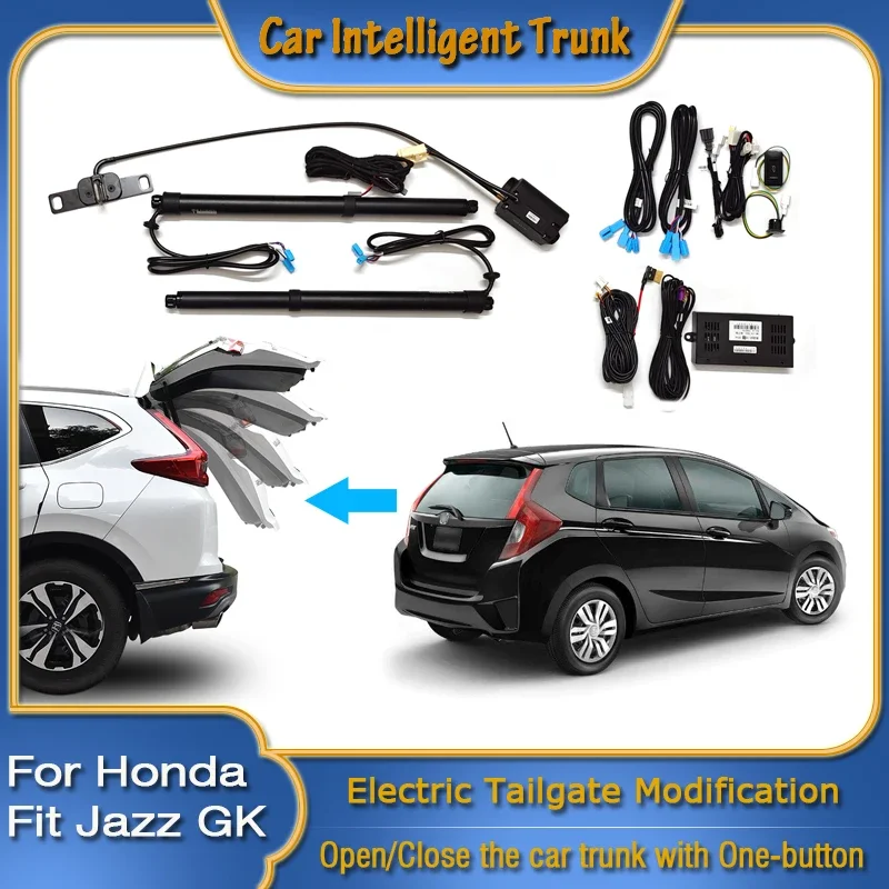 

Для HONDA Fit Jazz GK GH GP 2013 ~ 2024 Автомобильный силовой багажник с умным электрическим всасыванием, задняя дверь, интеллектуальная подъемная стойка задней двери