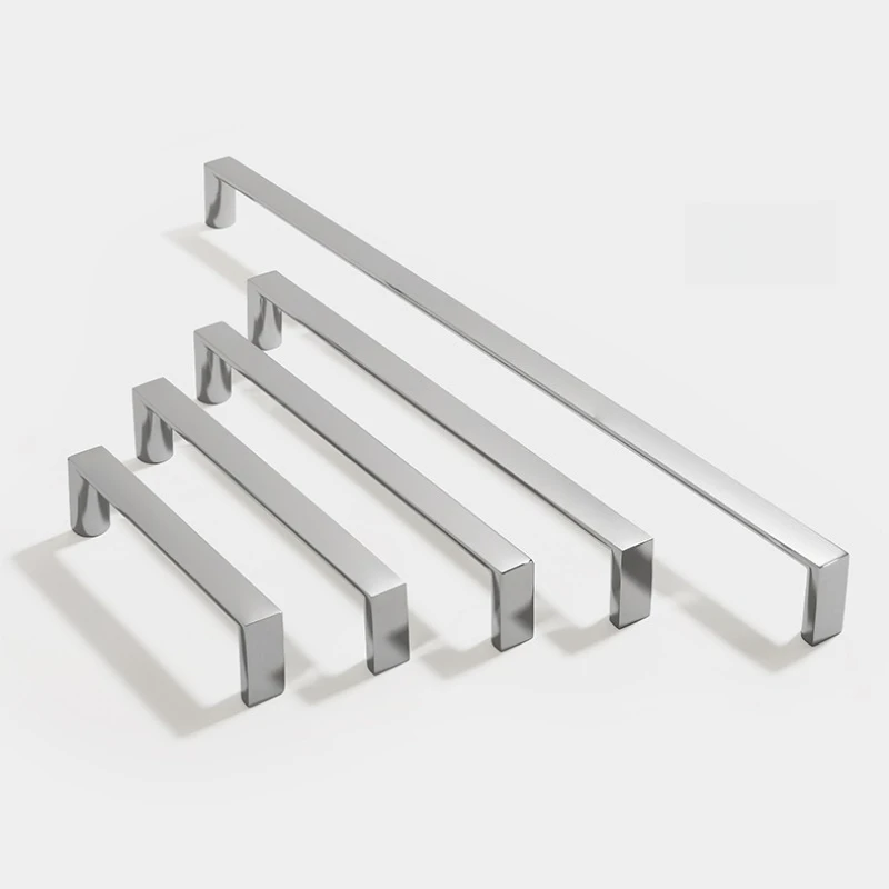 Black or White Wardrobe Door Handle Aluminum Alloy Pull Minimalist Nickel Cabinet Drawer Knob Extended Furniture Handle Hardware