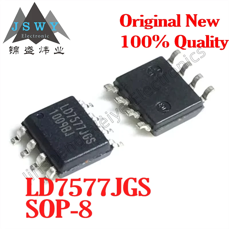 

(10/50PCS) LD7577JGS LD7577 SOP-8 65W Switching Power Management IC with 650V MOSFET and Quasi-Resonant Mode. 100% Authentic. Fa