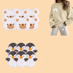 Cartoon Penguin Bear Animal towel embroidered patch DIY Backpack Jean accessorie Decorative towel sweater blanket repair subsidy