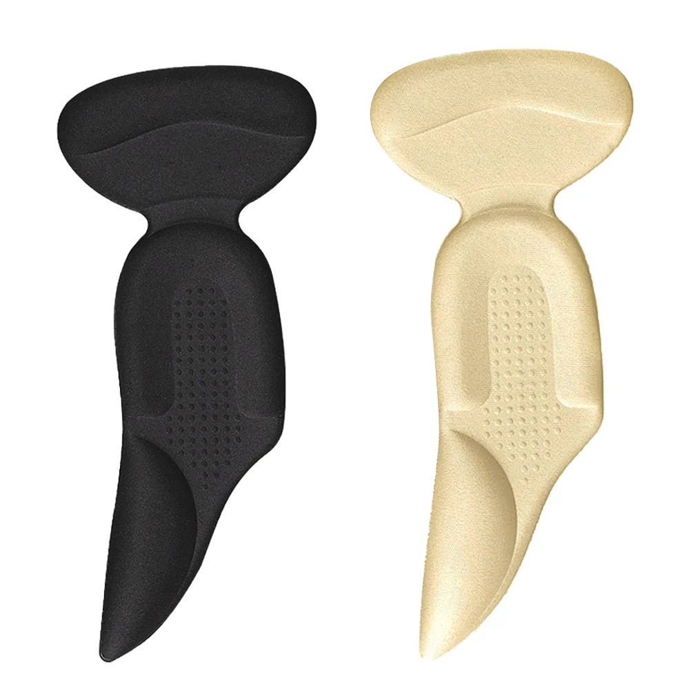 2 قطعة قبضة كعب للكعب العالي مكافحة ارتداء قدم ملصق نفطة منصات وسادة الحذاء عدم الانزلاق نعل حامي النساء السود