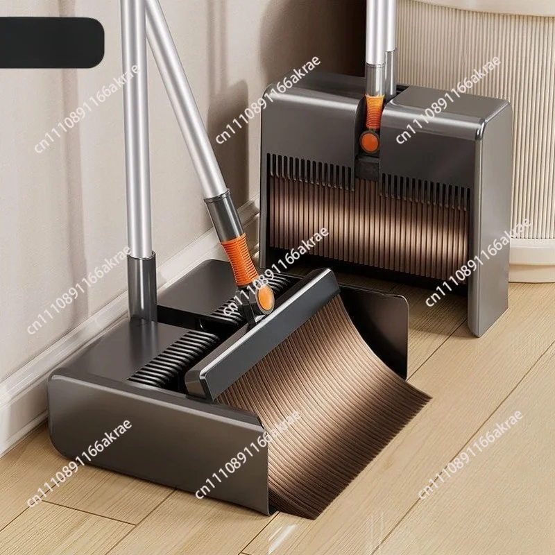for Folding broom dustpan set combination household thickened cleaning tool non-stick hair garbage shovel