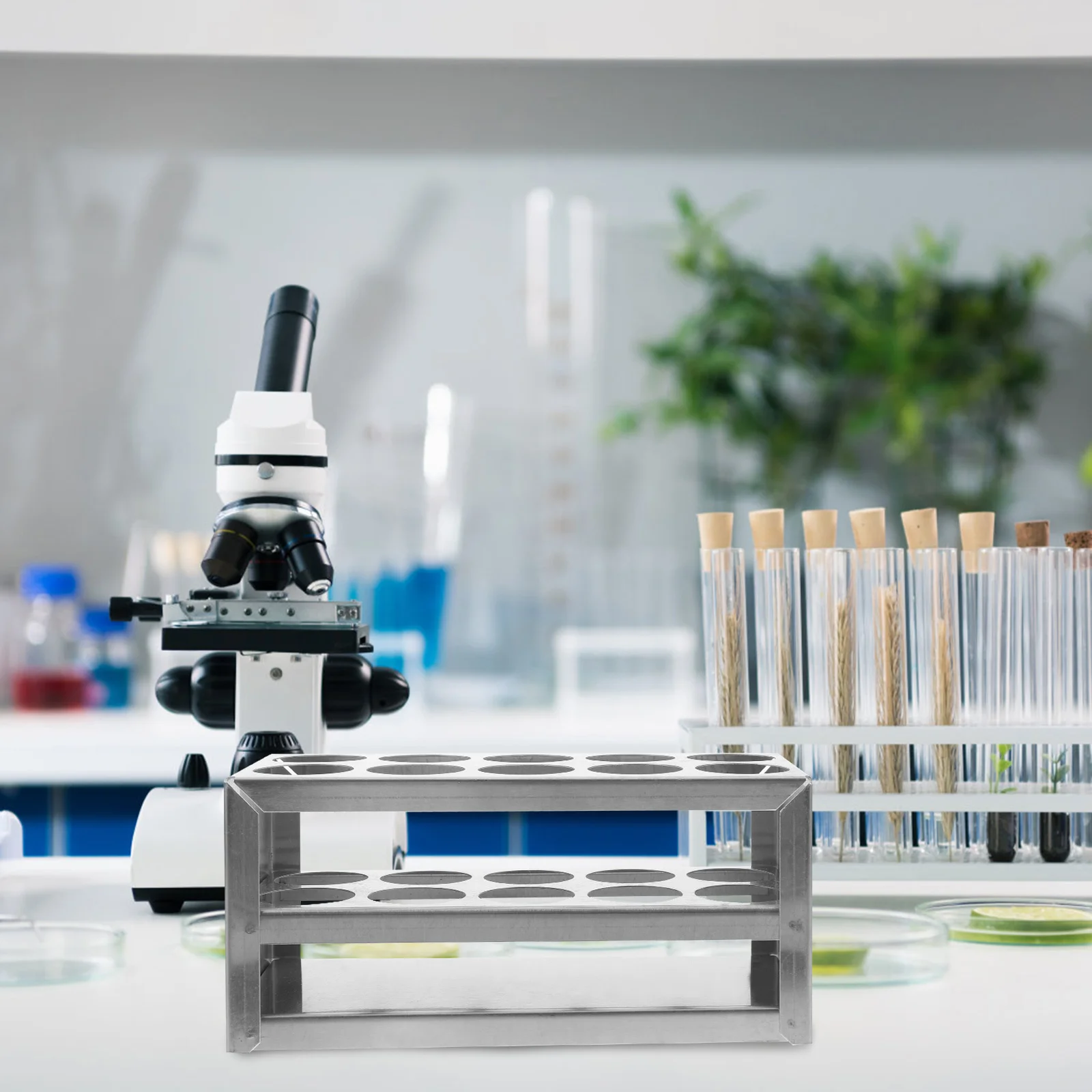 Colorimetric Tube Organizer Stainless Steel Test Rack Laboratory Specimen Racks Sampling Storage Centrifuge Tubes