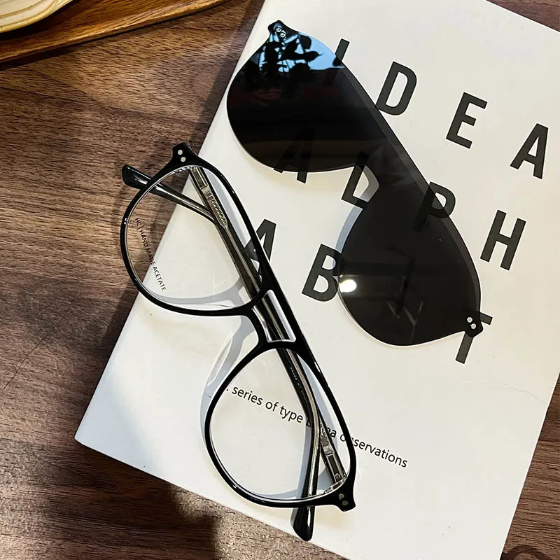Ceofy Men Clips Magnetic Polarized Sunglasses Optical Fashion Glasses Frame Stylish Brand Design Men Eyeglasses