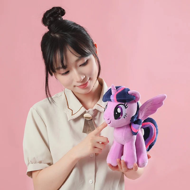 My Little Pony Anime Toy Plush, Boneca enfeite de pelúcia, My Little Pony, Twilight Sparkle, Fluttershy Pinkie Pie, Presente da menina, 30cm