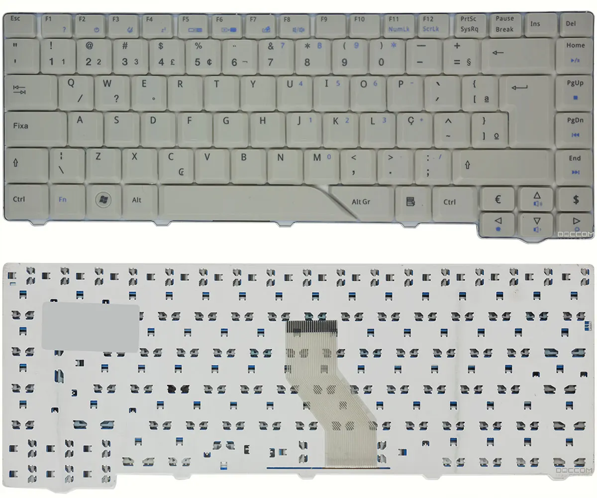 Acer Aspire Notebook Compatible Keyboard 4520 5315 5520 5720 5920 4710z 4710zg 4715 4715z 4720 4720G 4720z White BR Layout