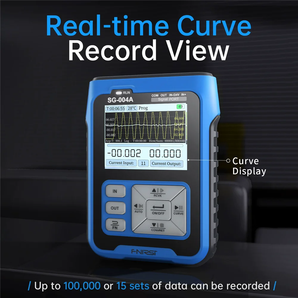 FNIRSI SG-004A 4-20mA Multifunctional Gerador de sinal PT100 Thermocouple Resistance Pressure Transmitter Process Calibrator