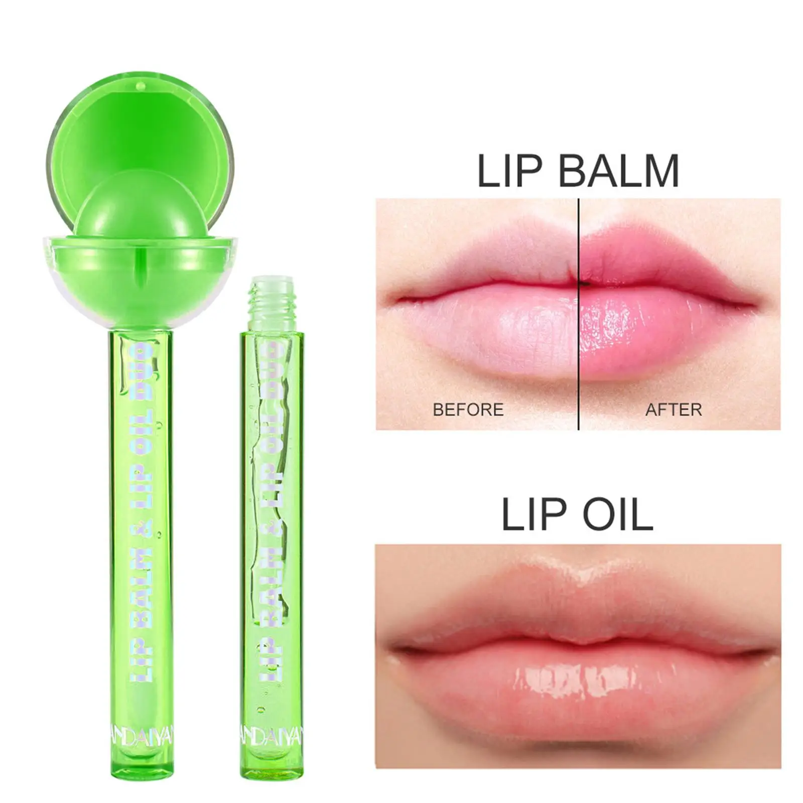 Schattige 2 In 1 Lippenbalsem Lipgloss Hydraterend Voor Droge Lippen Chapstick