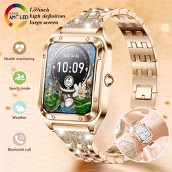 2024 Ultra Thin Luxury Smart Watch For Women Full Touch Screen Heart Rate Waterproof Lady Watches Sports Fitness Tracker Clock's