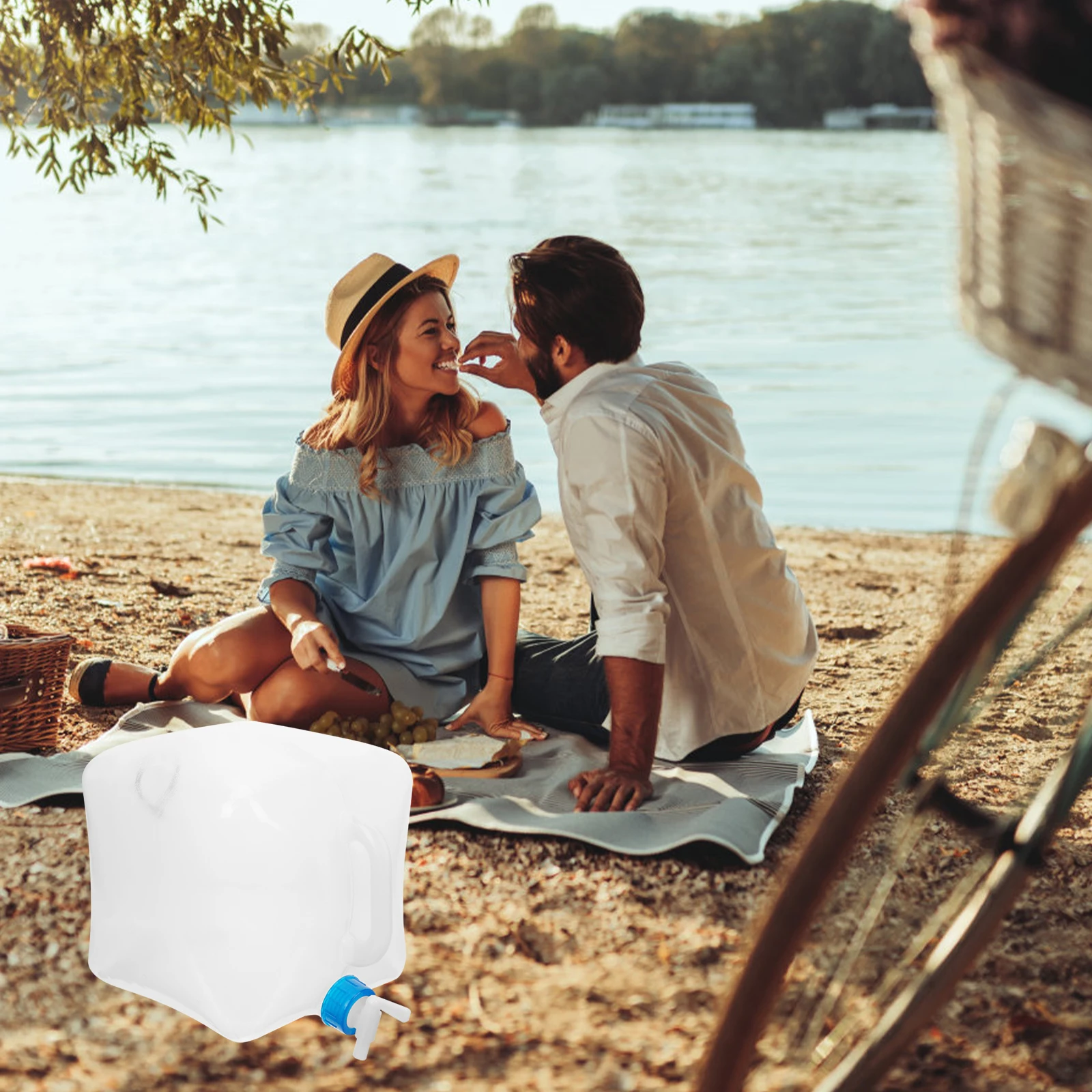 

Portable Water Container Foldable Camping Bag Collapsible Jug Large Mouth Saltwater Fresh Storage Outdoor Travel Accessories