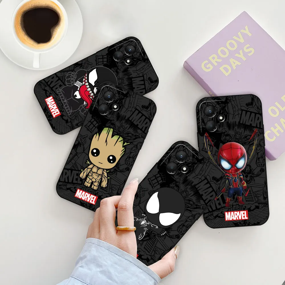 Cartoon Marvel Baby SpiderMan Groot Venom Case For Infinix HOT 9 10 10I 10S 11 11S 12 12I 20 20I 20S 30 30I ZERO X 20 30 Case