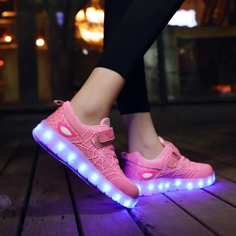 

YUNICUS Fall Children'S Breathable Mesh Shoes Led Children'S Light-Emitting Shoes Baby Girls Light-Emitting Sneakers Boys Light