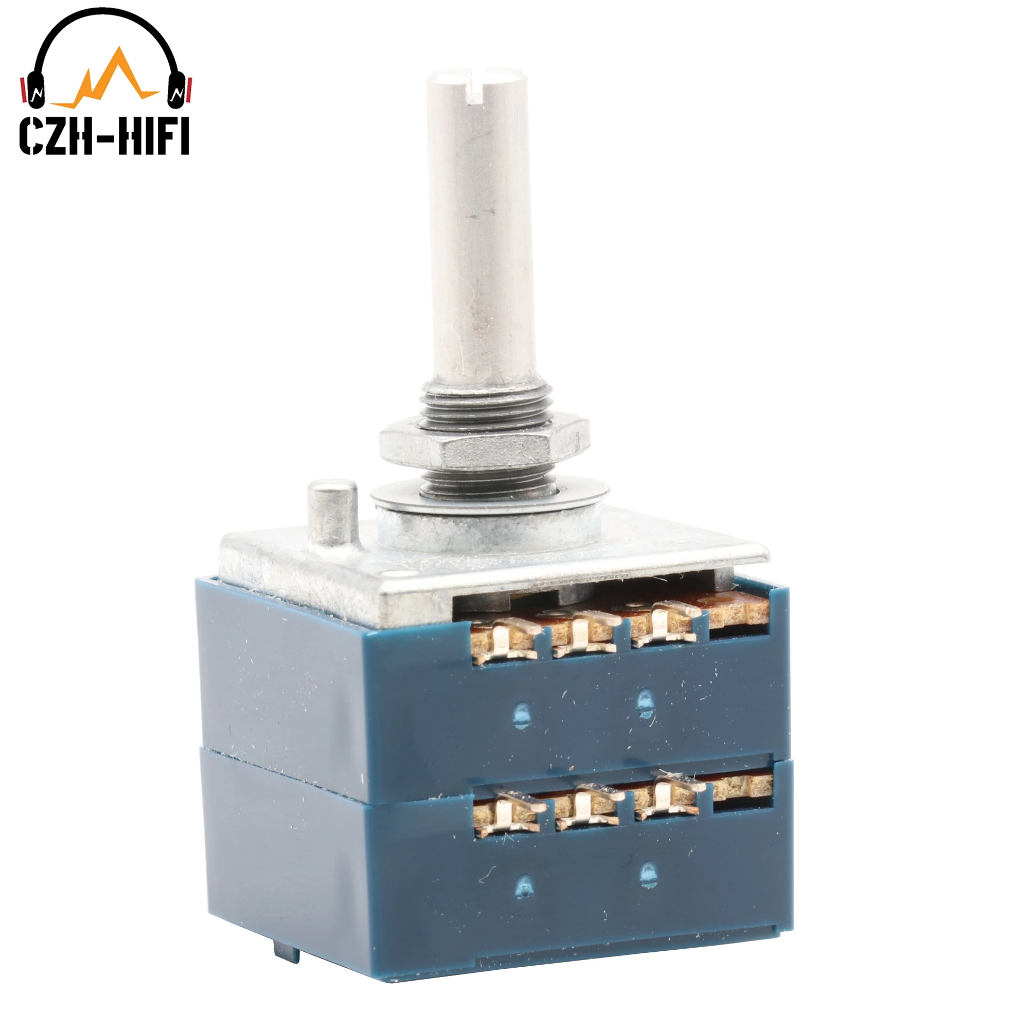 1pc Audio Potentiometer Japan ALPS RK27 Stereo 20K 50K 100K 250K 500K LOG POT Attenuator for Audio AMP DAC Radio DIY HiFi