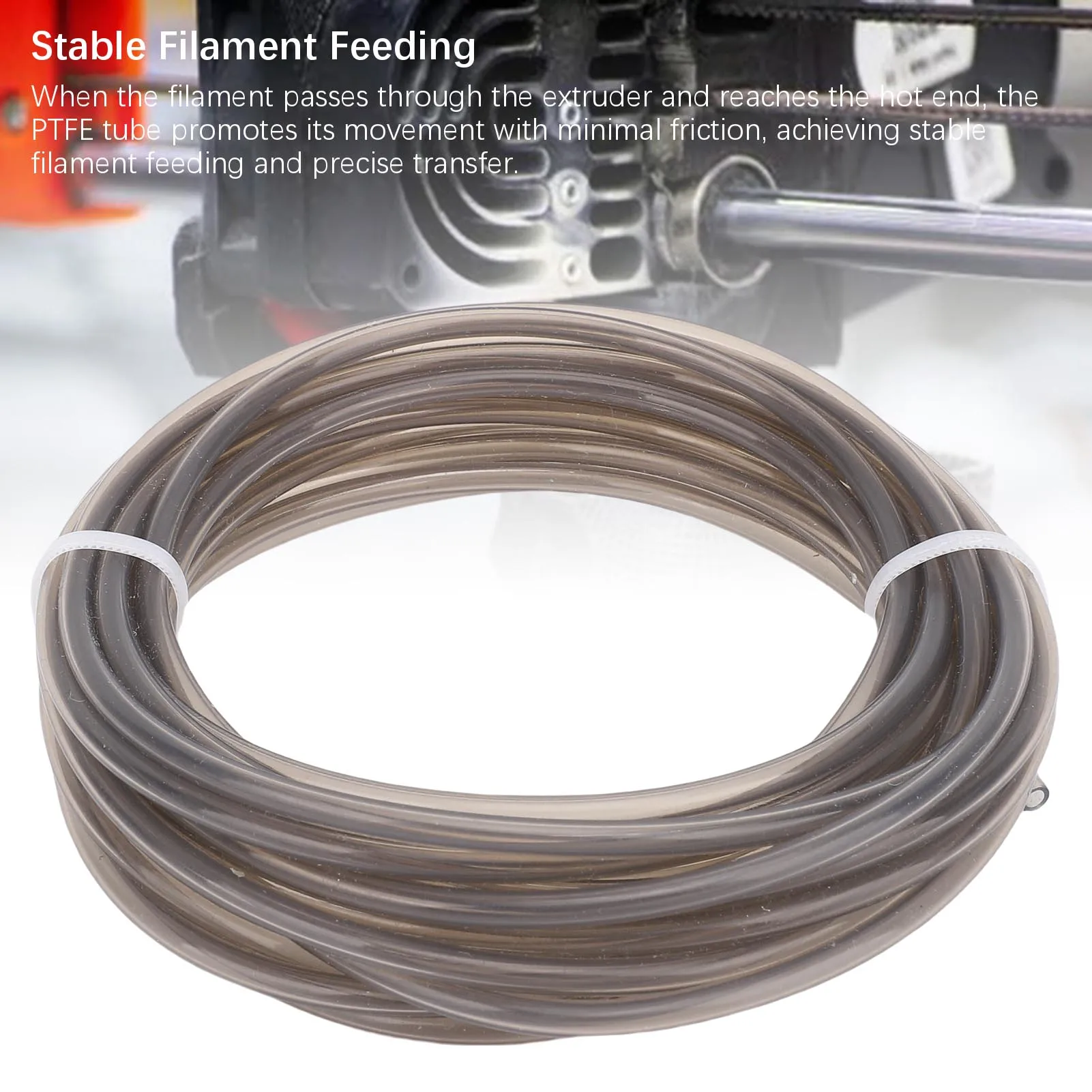 

2.5x4mm PTFE Tube PTFE Tube Suitable for Bambu Mini P1P P1S 3D Printer 5m Length 2.5mm ID 4mm OD Extruder PTFE Tubing