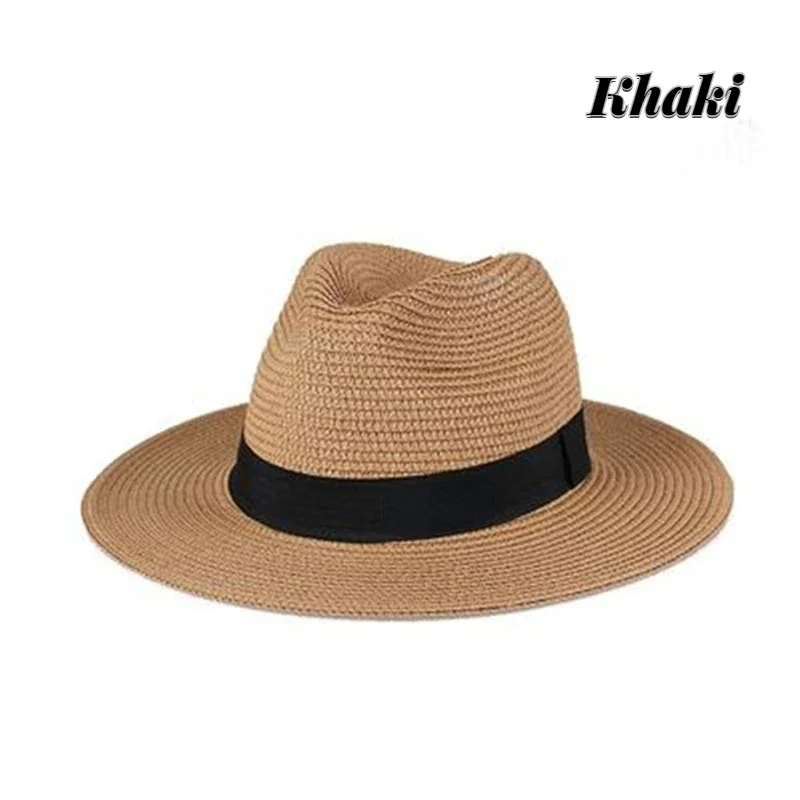 New Men\'s and Women\'s Bob Ricard Bucket Sun Hat Ribbon Straw Hat Summer Panama Outdoor Party Picnic Sunshade Basin Cap Wholesale