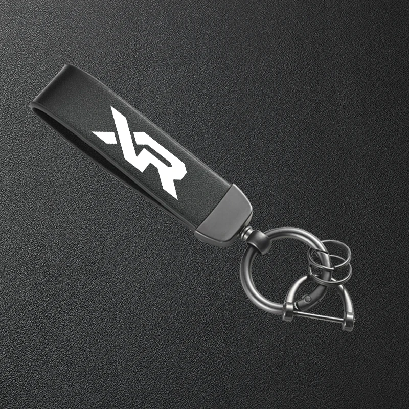 For Honda XR230MOTARD XR 230 250 400 125 Motorcycle High-Grade Leather Keychain Metal Keyring Accessories