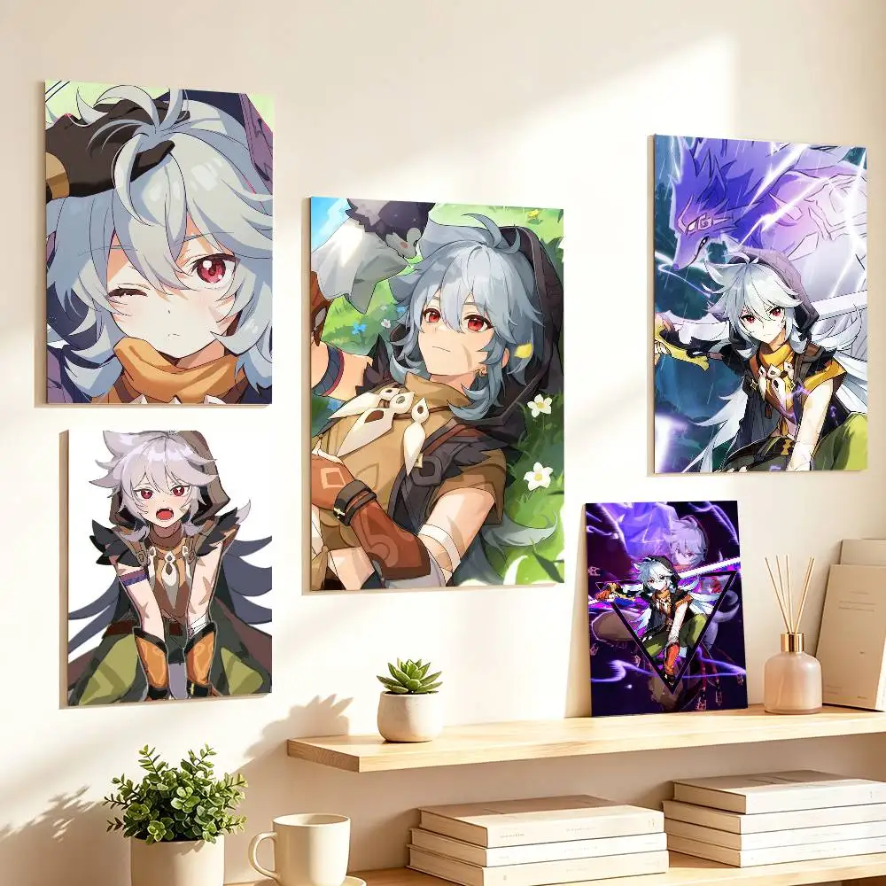 Wolf Spirit Razor Genshin   Poster HD Self Adhesive Waterproof Wall Art Ideal for Home Office Dorm Gift