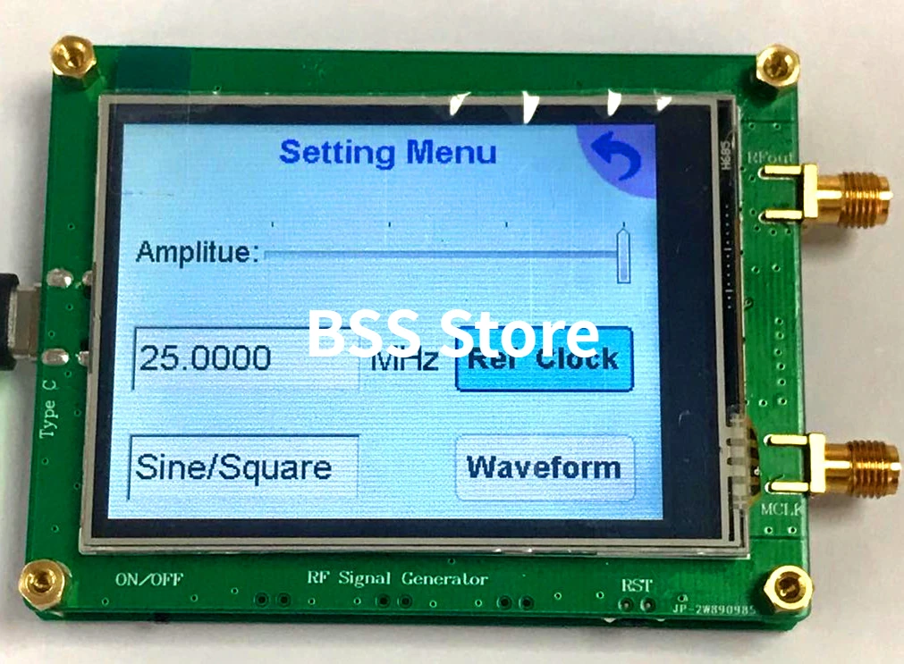 Upgrade 0.5PPM Full Touch Screen Signal Source 35-4400M ADF4351/0 Point Frequency Sweep PC Computer Controllable Module