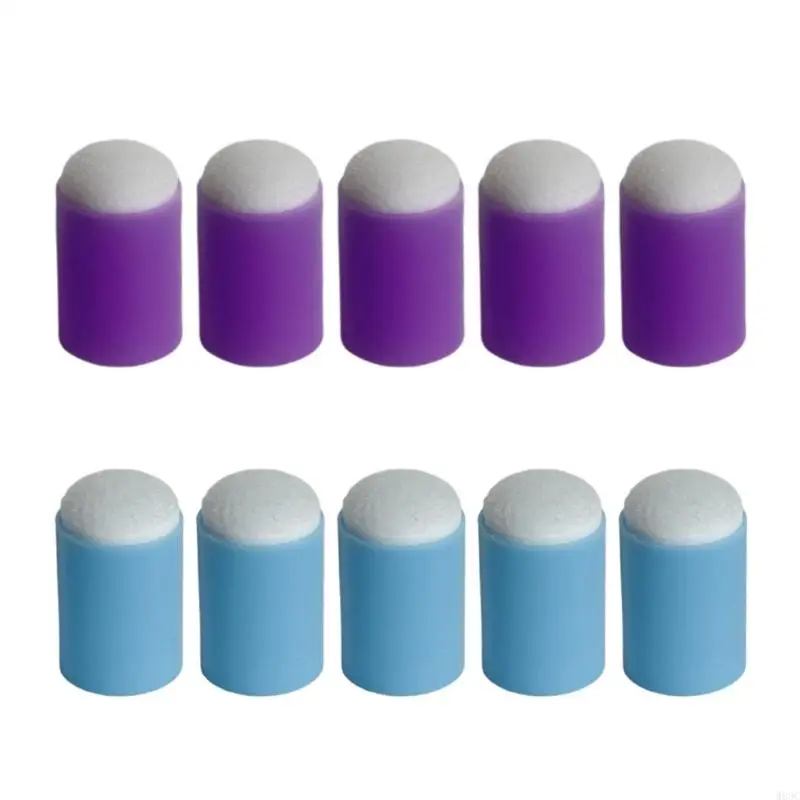 W89C 10pcs Рисование губки даубер для рисования художественных чернил карты, изготовление рубцов с губками пальцев