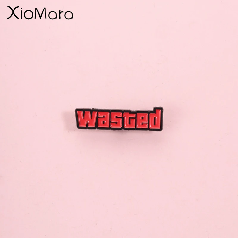 Pin Vintage de Death Reminder, Decoración con Fuente Clásica, Insignia con Temática de Personajes de Videojuegos, Diseño Unisex, Accesorio de Uso Diario, Regalo