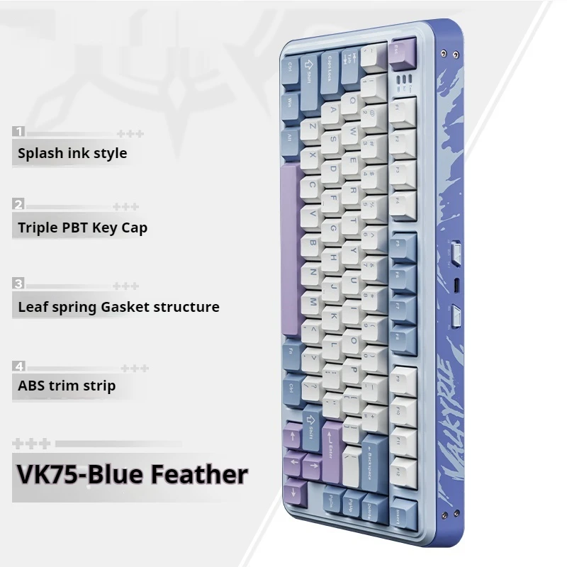 Mechanical Keyboard Ppt Keycaps Wear-Resistant Oil-Free Delicate Soft The Touch Suitable E-Sports Players' Entertainment Office