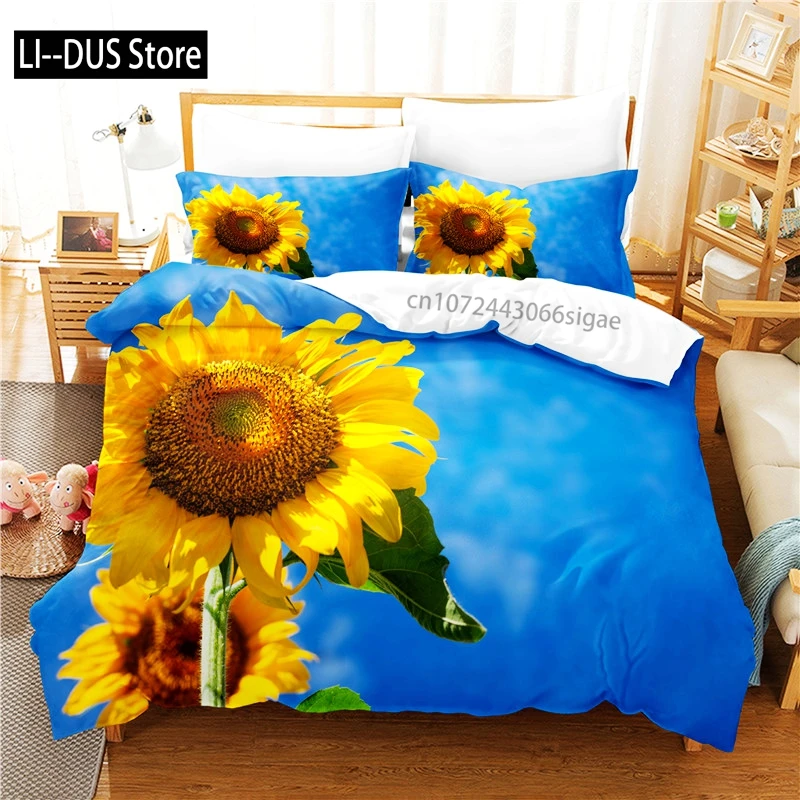 

Sunflower Bedding Set Duvet Cover Set 3d Bedding Digital Printing Queen Size Bedding Set Fashion Design